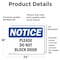 Signmission Please Do Not Block Door, 24 in W x Rectangle, Vinyl Decal OS-2PACK-NS-D-1824-L-17374 - alternate 5